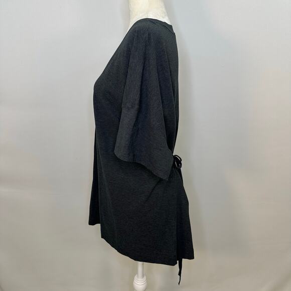 Lululemon Oversized Charcoal Gray Tee with Side Ties - Picture 3 of 8